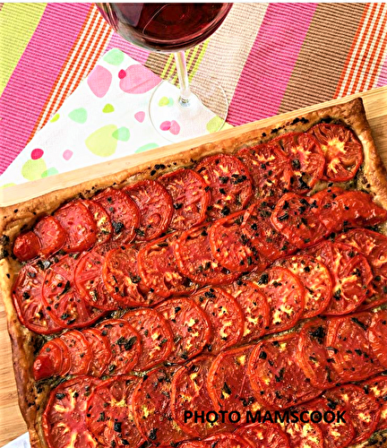 Tarte aux tomates et au basilic