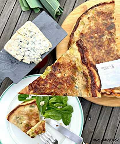 Tarte tatin aux poireaux et au Bleu des Causses AOP
