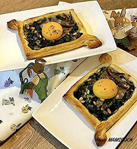 Tartelettes aux feuilles de blettes et à l'oeuf