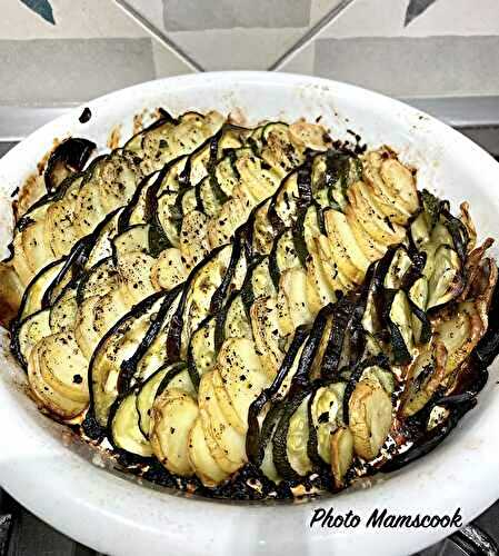 Tian courgettes, pommes de terre, aubergines