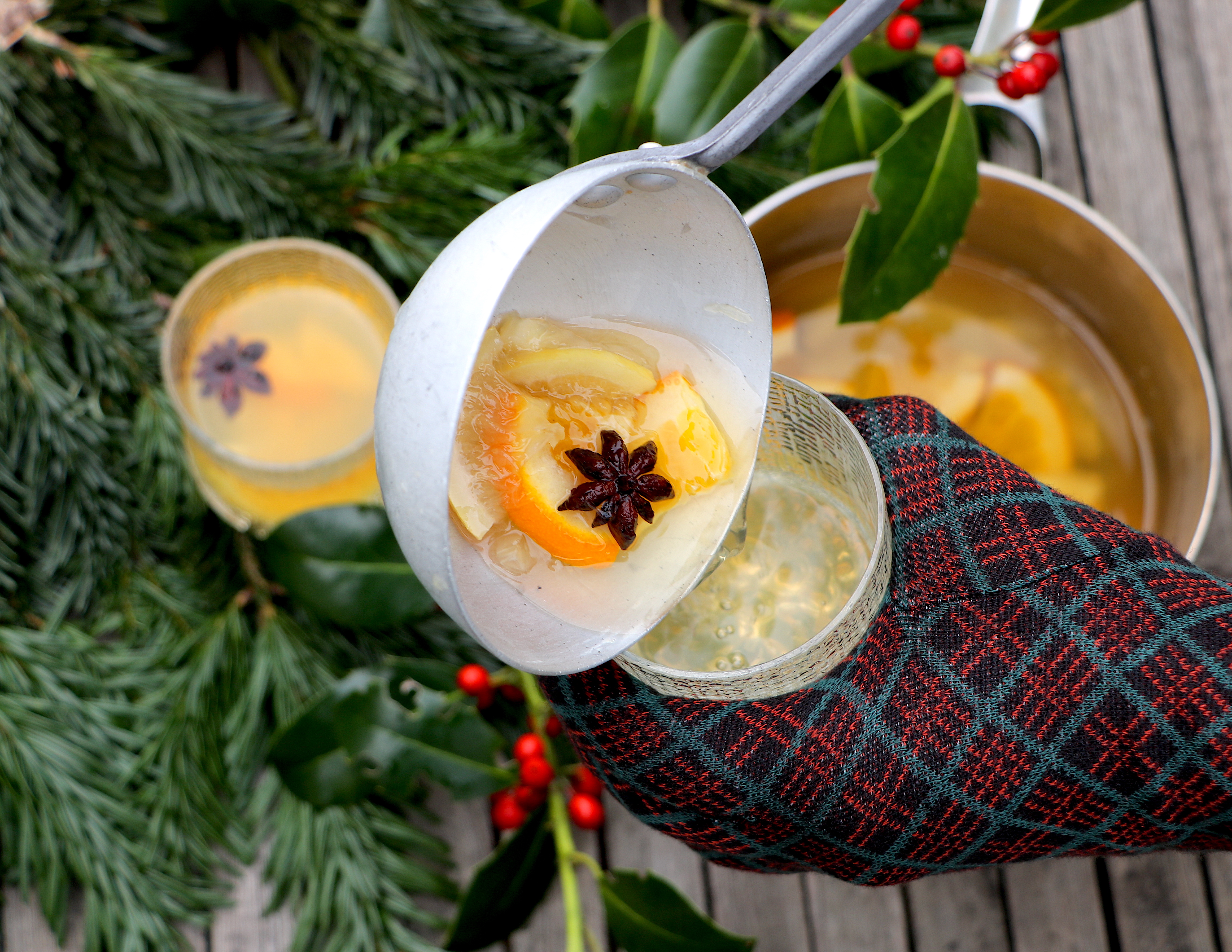 Vin blanc chaud aux épices