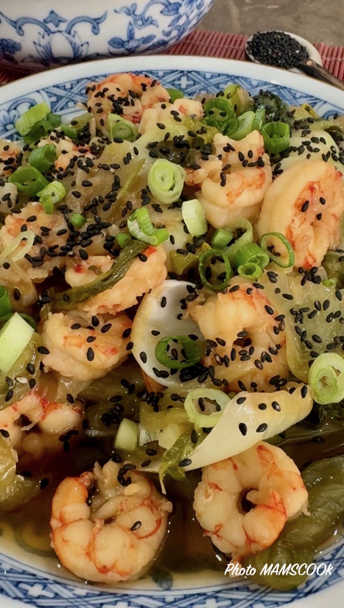 Crevettes au chou pak choï