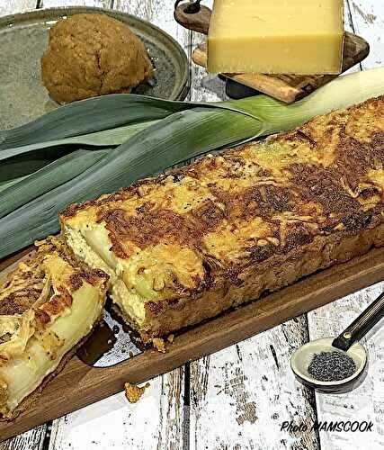 Tarte aux poireaux nouveaux et au comté