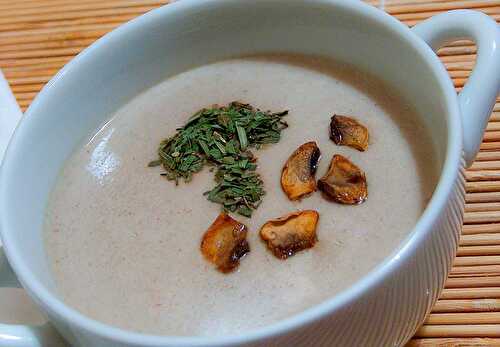 Recette de soupe healthy : velouté de champignons maison