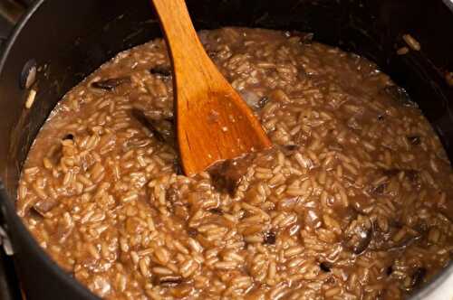 Recette italienne de risotto aux champignons