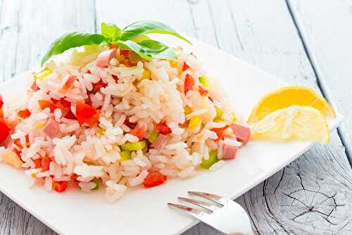Salade de riz, healthy et équilibrée