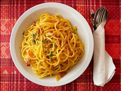 Spaghetti a la carbonara : recette originale