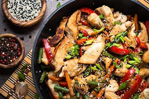 Wok de poulet : recette healthy rapide