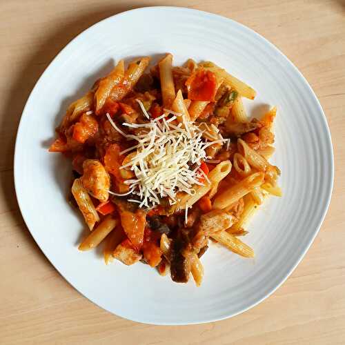 Poêle de légumes accompagnée de Penne (550 Kcal)