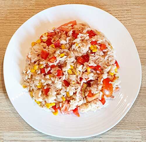 Salade de riz au thon (366 Kcal)