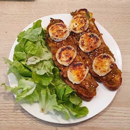 Tartines aux poireaux (600Kcal)