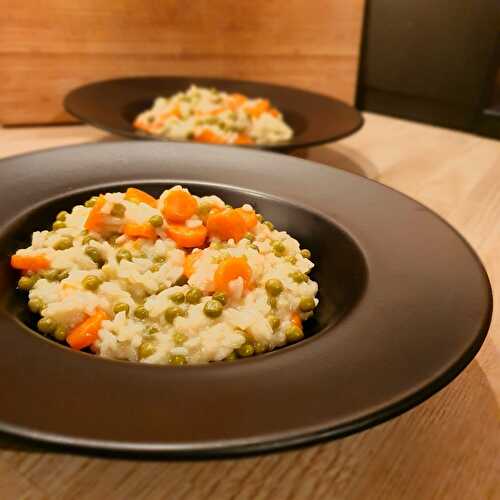 Risotto aux petit-pois carottes (506 Kcal)