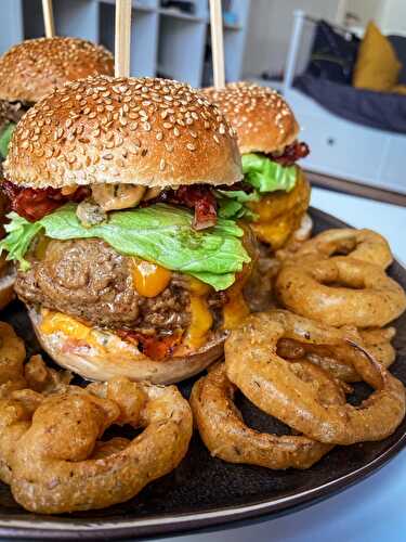 Burger avec onion rings