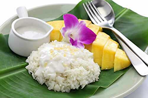 Authentique mango sticky rice thaïlandais