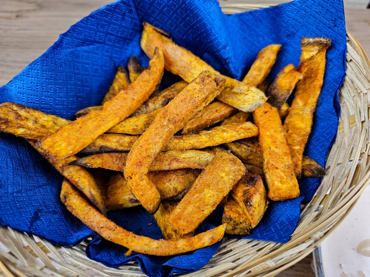 Frites de patate douce au air fryer