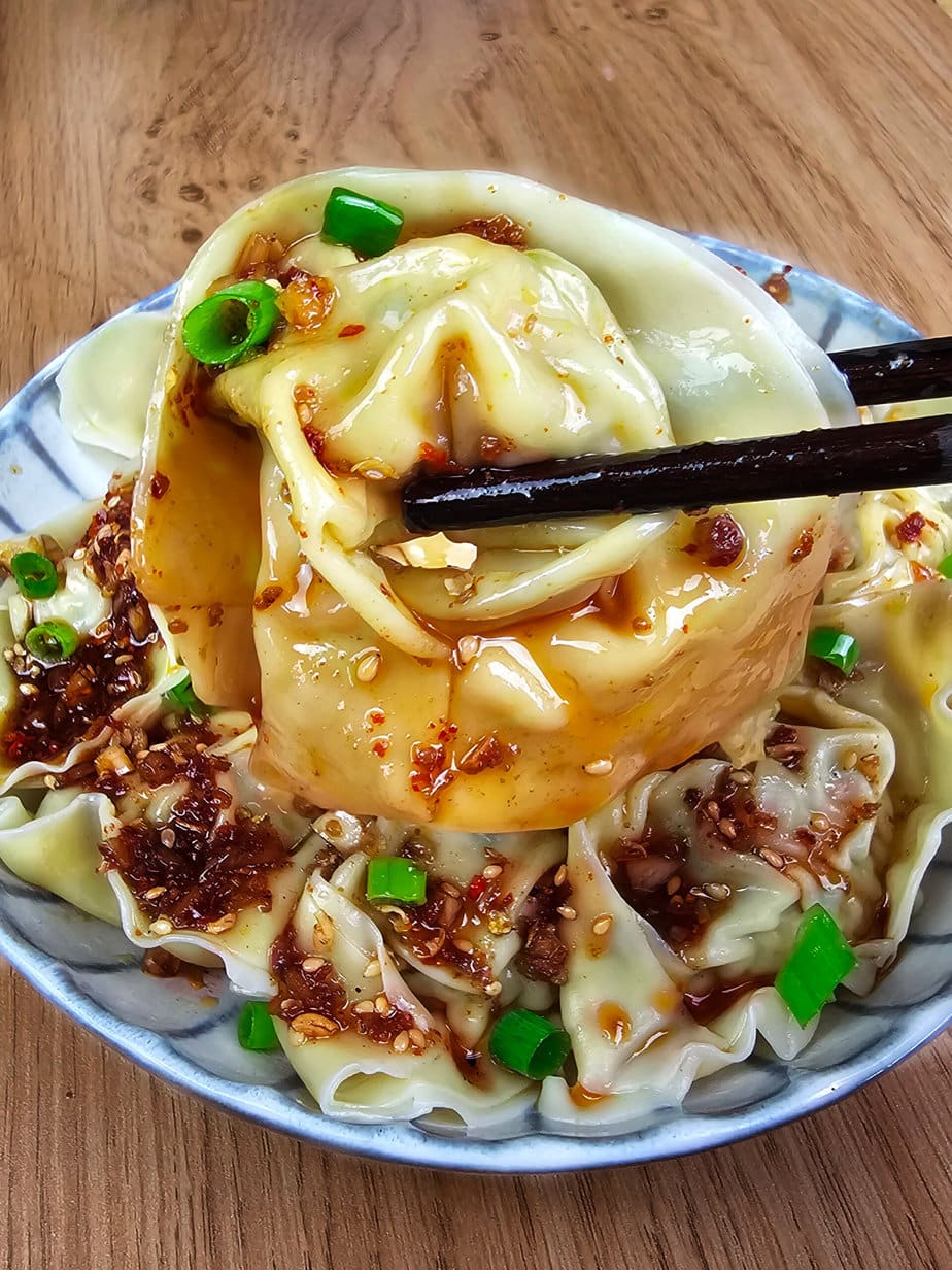 Wonton à la Sauce Pimentée - Suanla Chaoshou