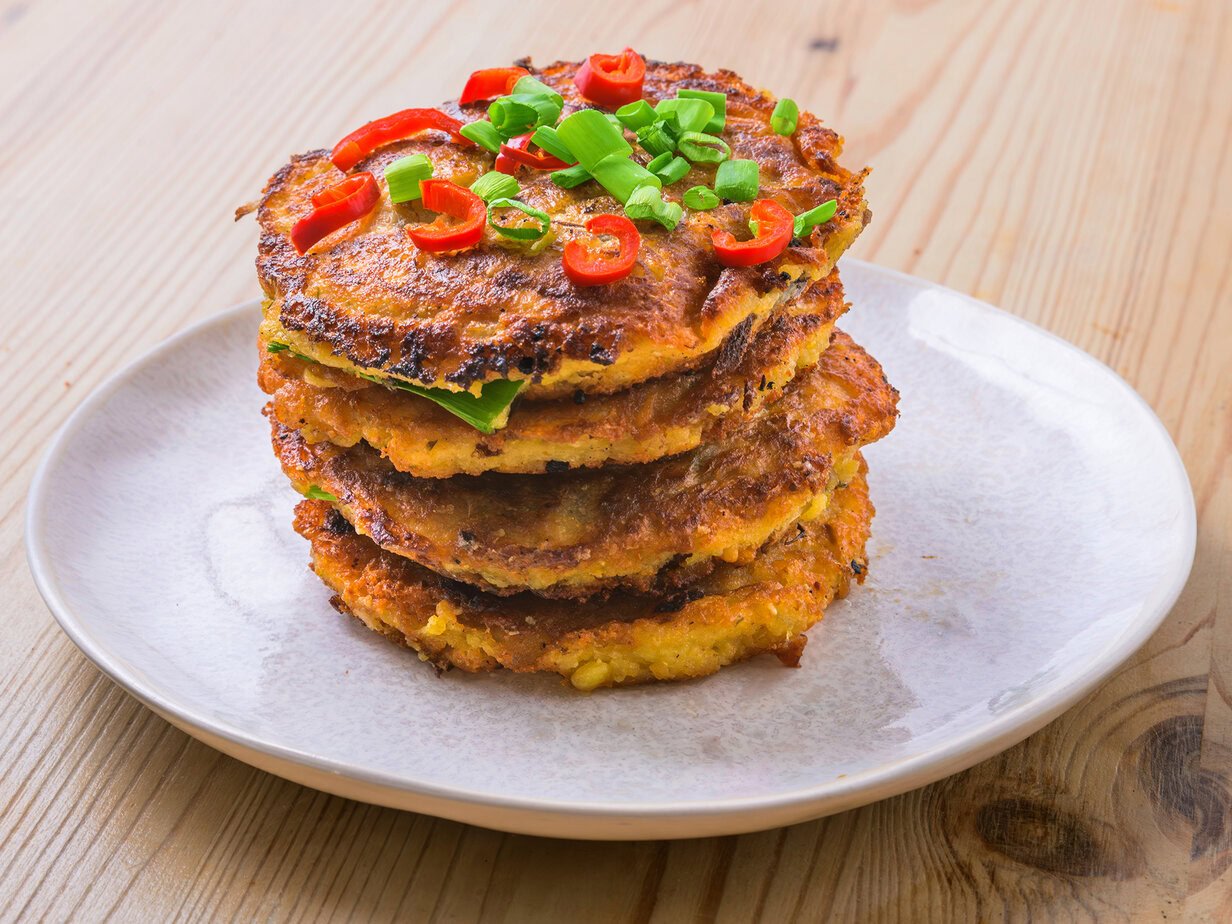 Authentiques Bindaetteok - Galettes coréennes aux haricots mungo