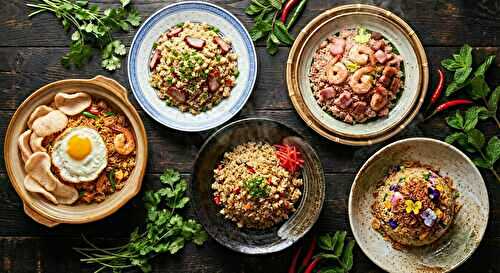 Riz sauté : 5 recettes, 5 pays, 5 saveurs