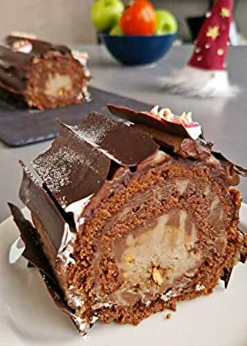 Bûche sans gluten chocolat et châtaigne
