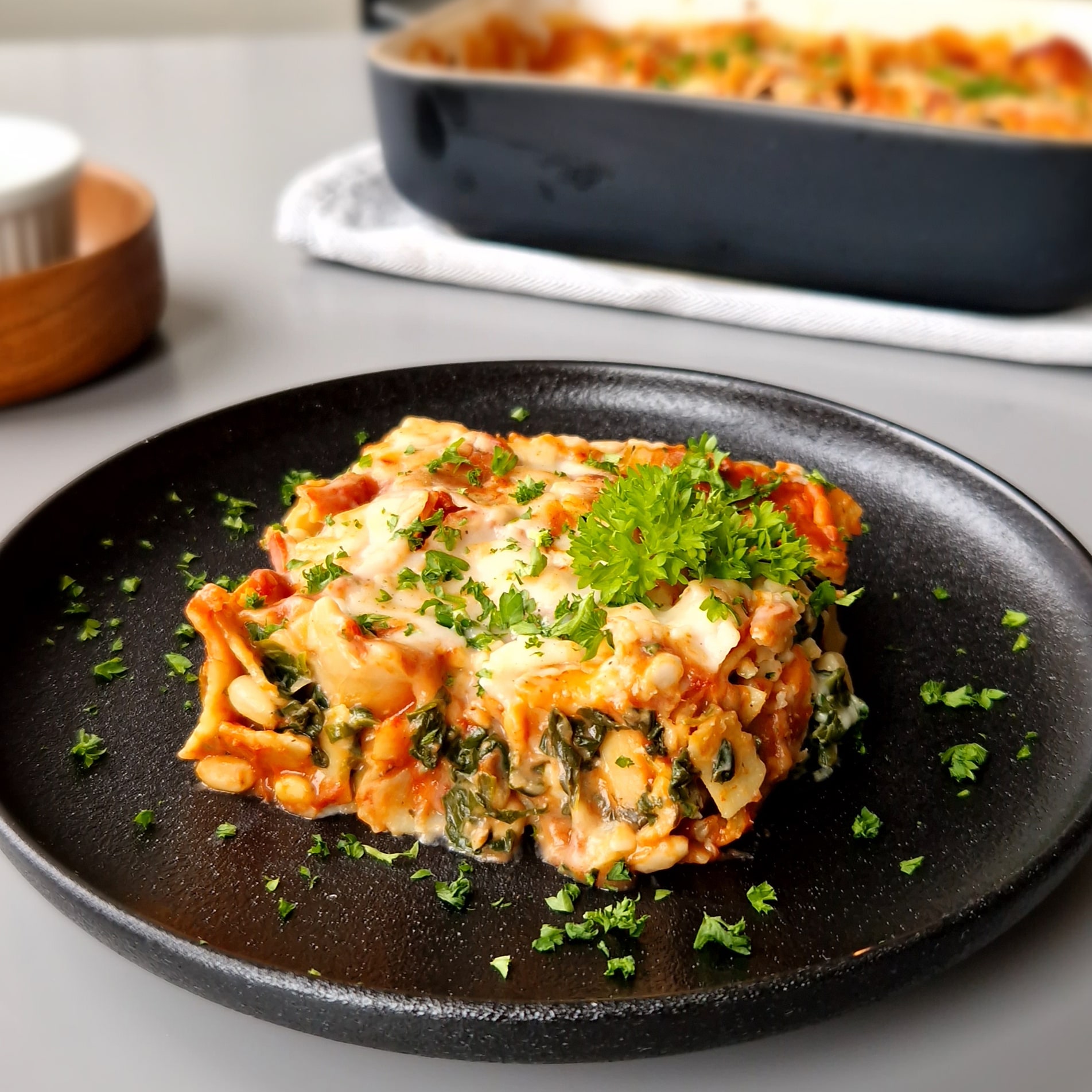 Cannelloni sans gluten aux épinards et crème fraîche