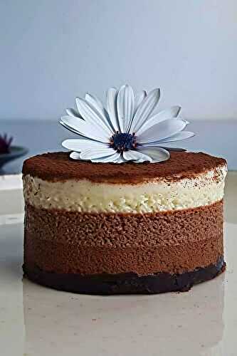 Gâteau mousse au chocolat vegan à 3 couches (sans gluten)