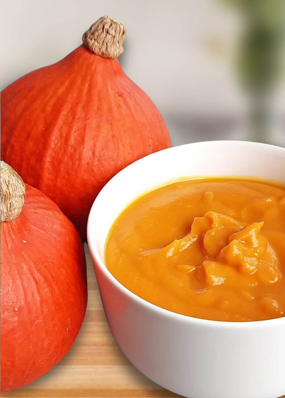 Purée de courge sans gluten maison au potimarron