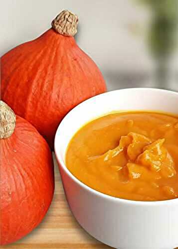 Purée de courge sans gluten maison au potimarron