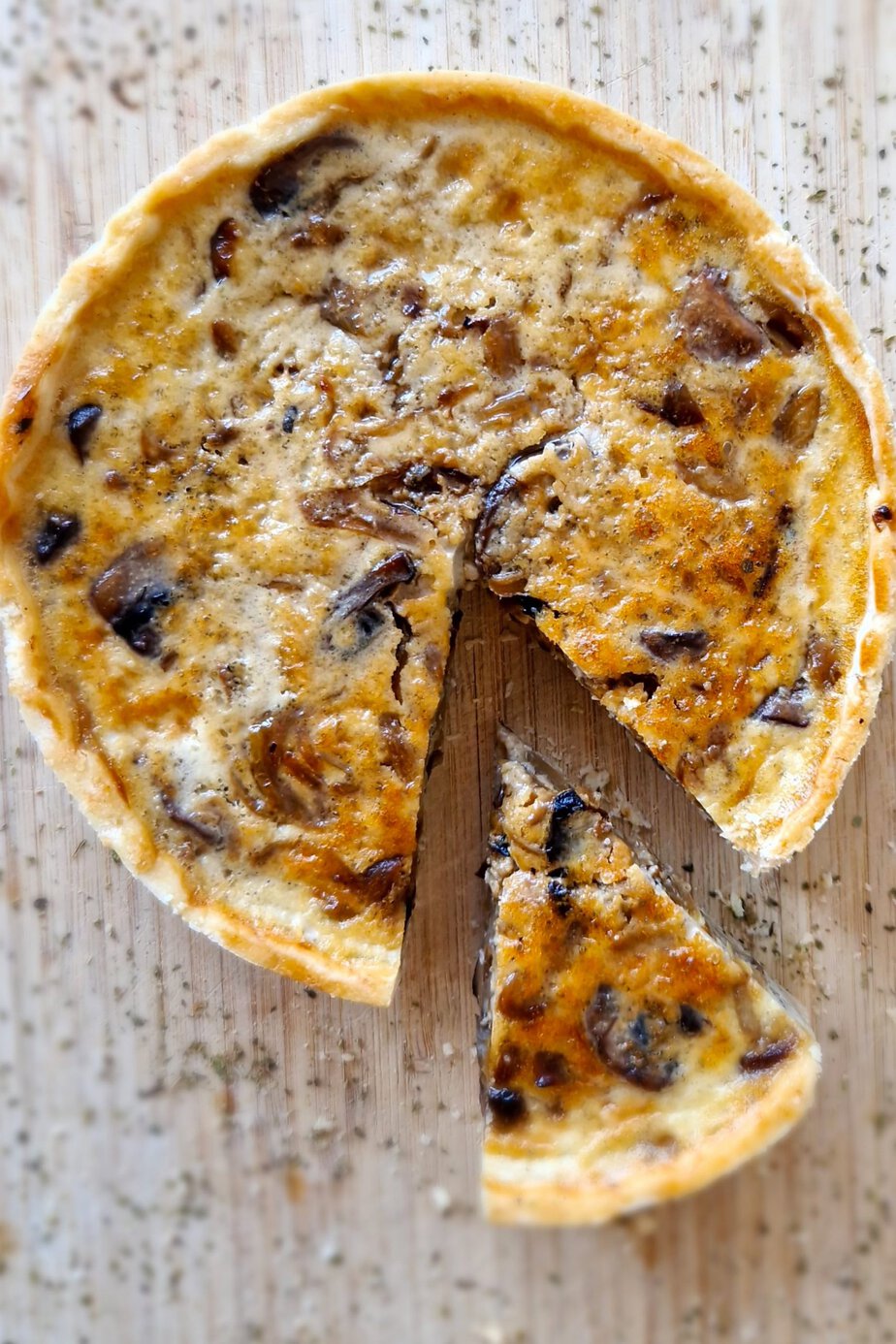 Quiche aux champignons sans gluten sans fromage