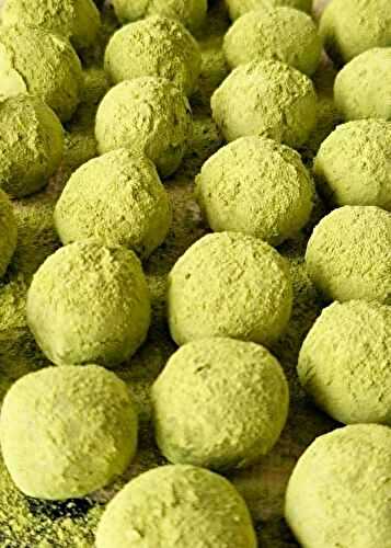 Truffes au matcha sans sucre ajouté (sans gluten)