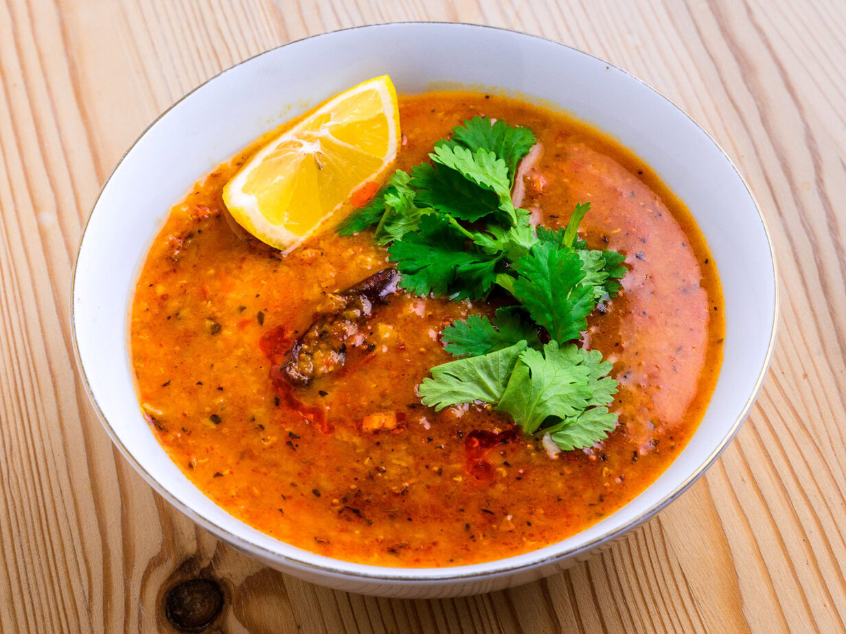 Dahl de lentilles corail