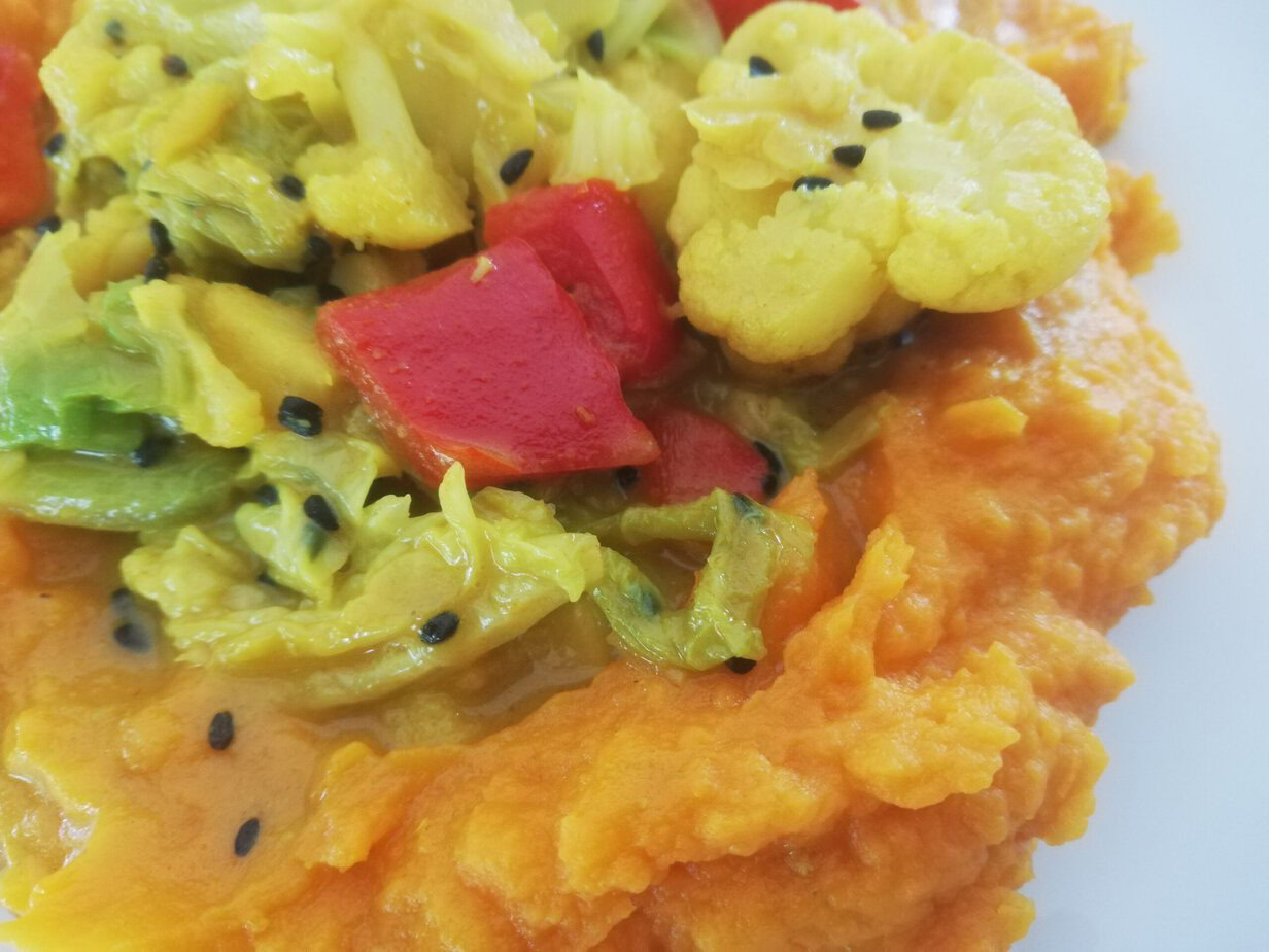Curry de poisson doux au lait de coco