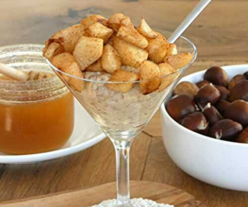 Mousse de marron au mascarpone, poire et cannelle