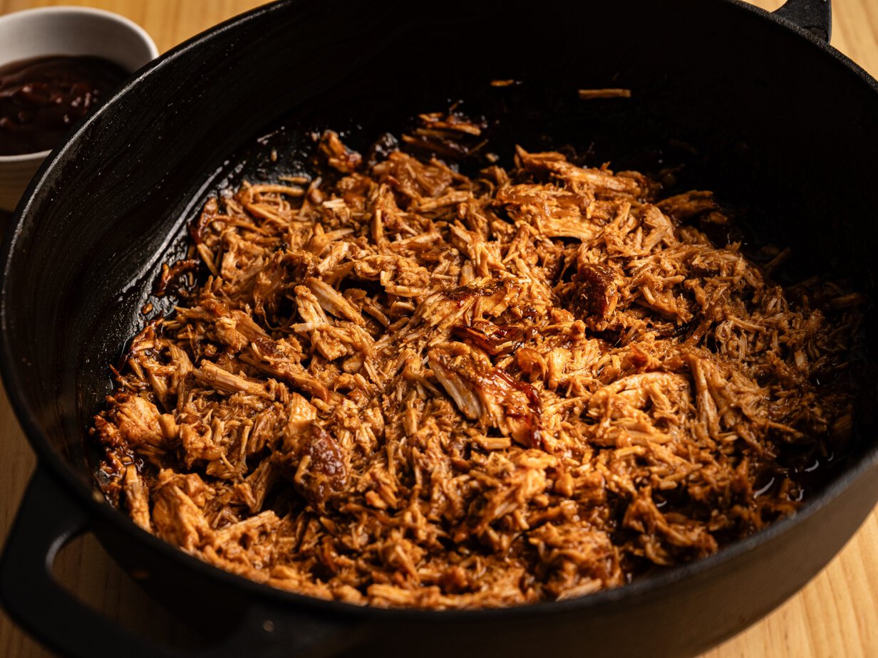 Pulled pork (porc effiloché)