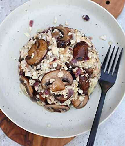 Risotto de chou-fleur aux champignons (keto)