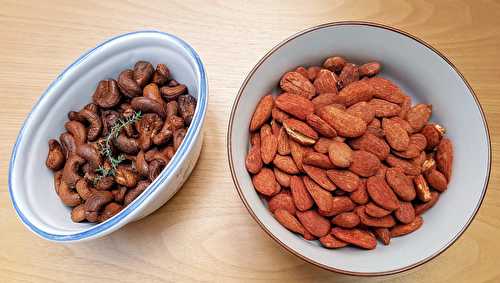 Amandes et noix de cajou grillées aux épices