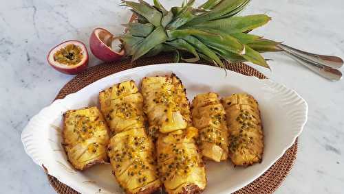Ananas rôti, fruit de la passion