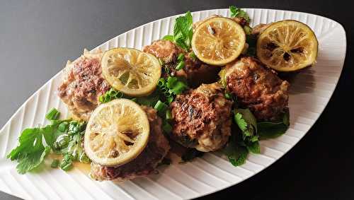 Boulettes de poulet laquées à la citronnelle