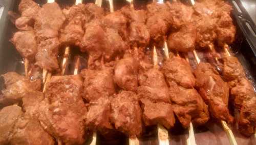 Brochettes de poulet tandoori