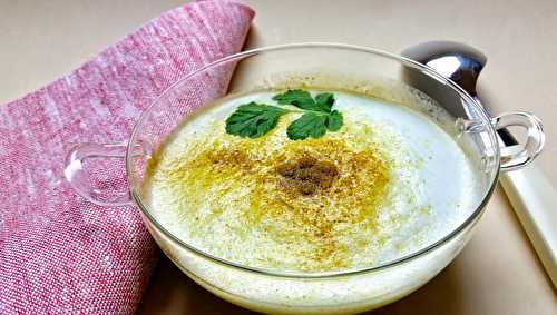 Cappuccino de courgettes au curry