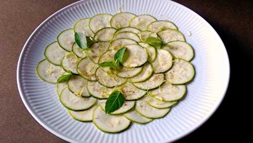 Carpaccio de courgettes