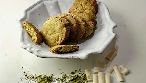 Cookies au thé matcha et chocolat blanc