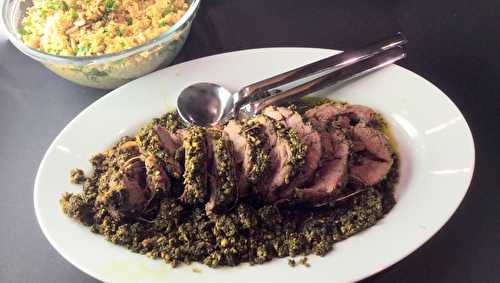 Épaule d’agneau au pesto de menthe