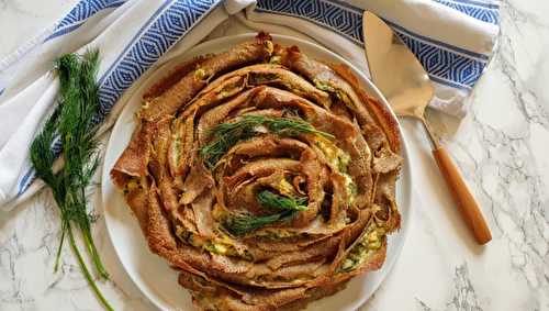 Galettes de sarrasin enroulées aux crevettes