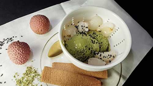 Glace au thé vert matcha