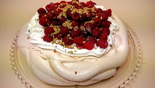 Pavlova aux framboises