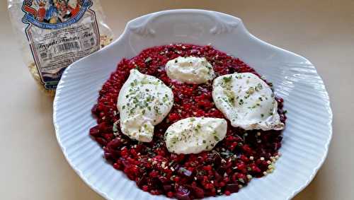 Risotto de fregula aux betteraves