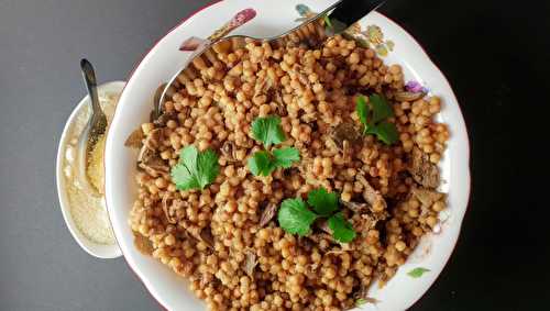 Risotto de fregula aux cèpes