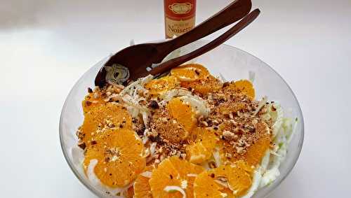 Salade de fenouil, oranges, noisettes