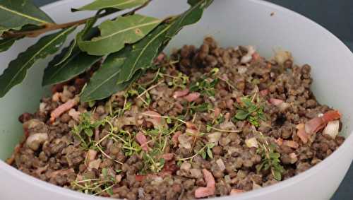 Salade de lentilles aux lardons