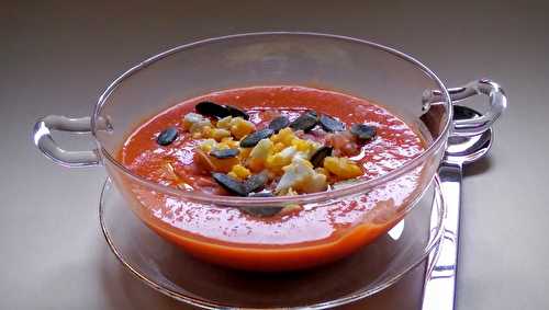 Salmorejo aux poivrons rouges